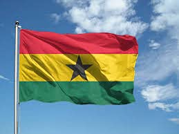 Flag GHANA 70 x 100 cm in nautical polyester 115 g/m² with double perimeter fold, rope and sheath. Suitable for both IN/OUT DOOR