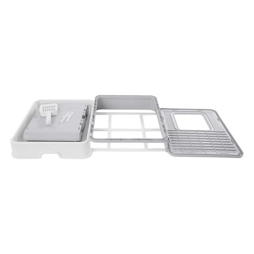Arenero plegable cerrado para gatos con tapa y pala miniatura 6