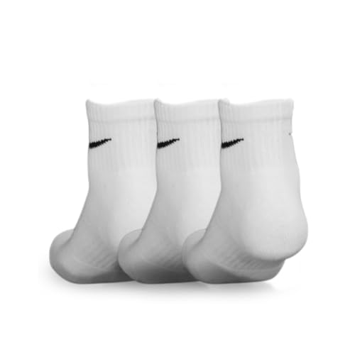 Image of Unisex Ankle Length Cotton Blend Socks, White, Moisture Wicking, Athletic, 3 Pairs