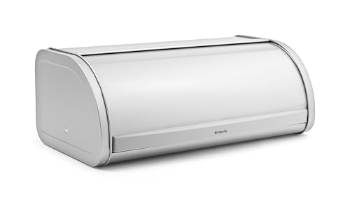 Brabantia Boîte à Pain Large - Métallique Gris - 40 x 20 x 10 cm
