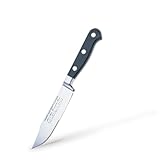 Cuchillo Churrasco Simón Gourmet Classic - Acero Templado, Mango de Fibra Negra, Microdentado de Precisión, Ideal para Carne y Asados