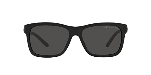 Ralph Lauren Men's Rl8203qu Universal Fit Rectangular Sunglasses