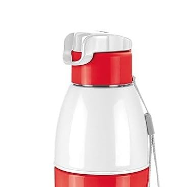 Image of Spare Lid for Milton Kool Fusion Water Bottle - Compatible with Kool Fusion 700 & 560ml Bottles | Flip-Top, Leak-Proof Replacement Cap with Strap (Red)