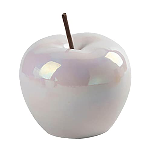 perfk Statuette Decoration, Pomme Figurine Moderne Maison Ornements Armoire À Vin en Porcelaine Sculptures De Bureau Translucide Fruit Figurine Statues pour La, Grand