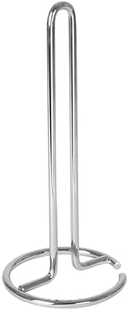 Spectrum Euro Paper Towel Holder Chrome – Freestanding Countertop Dispenser for Kitchen, Easy Tear Access, Sleek Modern Design, Fits Standard Rolls, Durable Steel Construction