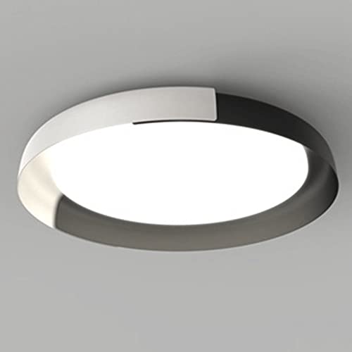 DOBQHWY Luz Plana Forma Disco Iluminación Techo Ultradelgada Y Moderna Accesorios Iluminación Panel Metálico Montaje Semi Lámpara Descarga Súper Brillante Posmoderna para La Sala Estar,Villa Comedor