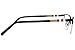 BURBERRY BE 1282 1001 Black Palladium Metal Semi-Rimless Eyeglasses 55mm…