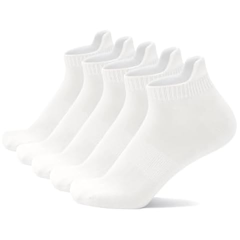 SERISIMPLE Viscose Bamboo No Show Sock Men Thin Low Cut Socks Odor Resistant Breathable Sock 5 Pairs (X-Large, White) Cover