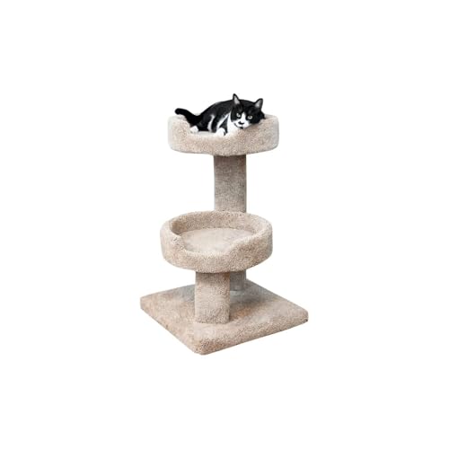 Rascador para gato Maykoosh de madera 20x20x32 in beige miniatura 1