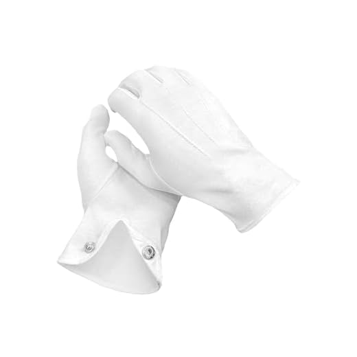 THE MASONIC COLLECTION - Gants en coton blanc uni pour hommes - Très doux et légers avec un matériau lavable et réutilisable - Fermeture à pression - Cadeau franc-maçon pour homme