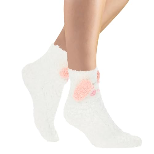 Image of Benefeet Sox Cute Fuzzy Socks for Women Girls - Fluffy Cozy Warm Winter Funny Animal Slipper Plush Sleeping Socks