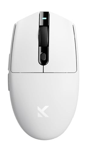 Image of MCHOSE G3 V2 Pro Wireless Gaming Mouse, Symmetrical, PAW 3395, 26K DPI, Tri-Mode Connection, 1K Hz Wired /1K Hz Wireless Polling Rate, 59g Weight, White, 112 Hours Battery Life - White Color