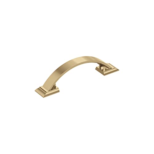 Image of Amerock | Cabinet Pull | Champagne Bronze | 3 in (76 mm) Center-to-Center Drawer Pull | Candler | Kitchen and Bath Hardware | Furniture Hardware