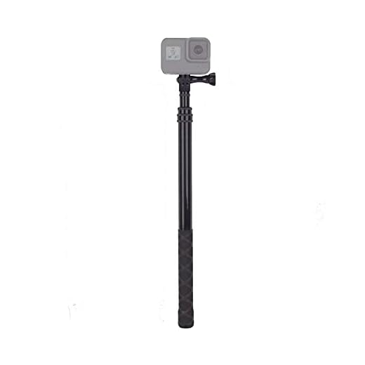 RINYUN 58″ Ultralight Carbon Fiber Selfie Stick/Extendable Monopod,Compatible for GoPro Hero9/8/7/6/5/4/3/DJI OSMO Action/Insta360 and Other Action Cameras