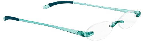 Select-A-Vision Flexi Lights Rimless Round Unisex Readers, Aqua Blue, 3.00