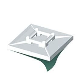 Base adhesiva 30x30 para brida Unex 1256. Bolsa de 100 unidades