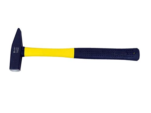 Image of Jon Bhandari Tools 300g Machinist Hammer - High Carbon Steel Head, Shock Absorbing TPR Grip - Heavy Duty Riveting, Metal Shaping, Flattening, Metalworking & Dent Removal Tool for Professionals & DIY