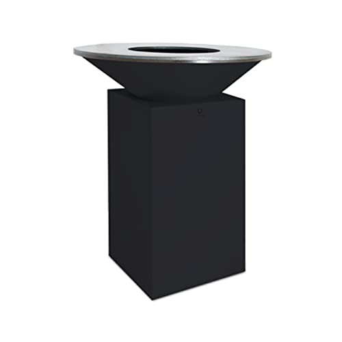 OFYR Barbacoa de acero para jardín exterior, modelo Classic Black 85, funciona con leña