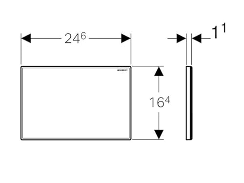 Placa ciega Geberit Sigma para cisterna empotrada en color blanco 3