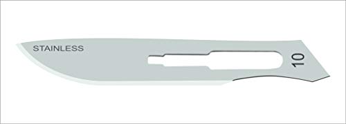 MedBlades Box of 100 Stainless Steel Blades, Sterile, Individually Foil Wrapped – Dental, Surgical, Hobby, Craft & More (#20)