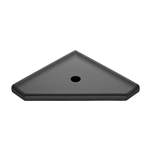 Questech Décor 8 Inch Corner Shower Shelf Bathroom Caddy, Lugged For New Construction, Corner Shower Shelf For Tiled Shower Walls, Corner Bathroom Shelf, 8 Inch Geo Lugged, Graphite Black #TOP3