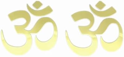 10pcs Copper Cell Phone for Cell Phone Computer Electronic Devices OM Reiki Golden Plated Copper Stickers 30mm/1.18inch image 4