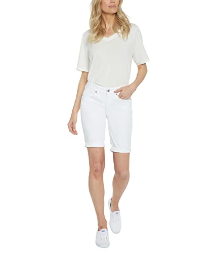 NYDJ Ella Shorts w/1" Cuff in Optic White Optic White