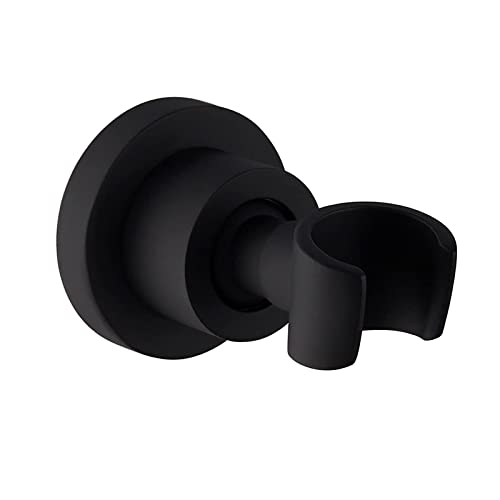 ESOP Duschhalterung Schwarz Handbrause Halterung Rostfreier Stahl Halterung für Handbrause, 360° Drehbar Duschkopfhalterung Wandhalterung Duschkopf Halterungen Round Brausehalter für Badezimmer Cover
