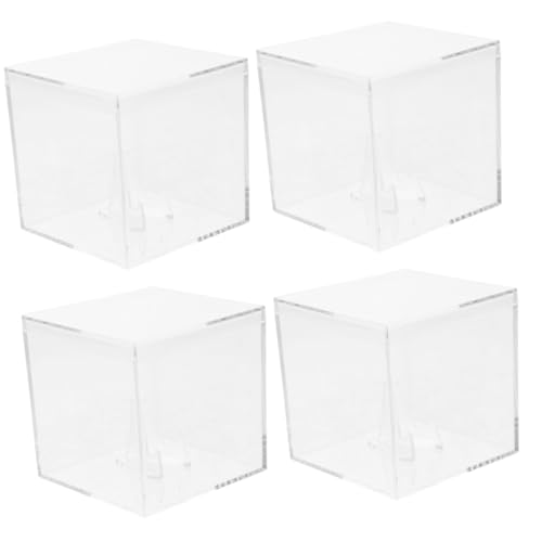 Toddmomy 4pcs Acrylic Guitar Pick Holder Case Luminous Plectrum Storage Organizer for Guitar Picks