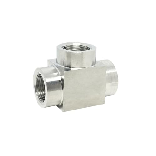 Te de acero 304 de 1/2 BSPP evita fugas en alta presion 2