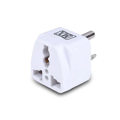 Image of MX Universal 3 PIN Travel Adapter (Type H) India to Australia New Zealand Israel & More Conversion Plug for Home and Official use - White Pack of 3