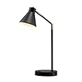 O’Bright Astrum - LED Desk Lamp with Dual USB Charging Ports, 100% Metal Lamp, 270° Swivel Arms, Soft White Light (3000K), Bedside Reading Lamp, Home Office Lamp, Table Lamp, ETL Listed, Black
