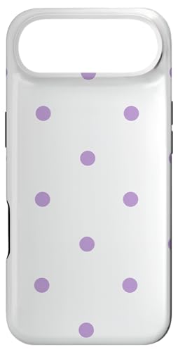White and Purple Polka Dots Classic Polkadots Preppy Decor �X�}�z�P�[�X iPhone Air �p