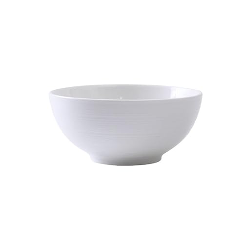 WOTZOV Dinner Plates White Ceramic Rice Bowl Creative Fruit Salad Dessert Ramen Large Bowl Dinner Plate Restaurant Tableware Cold Dish Plate Party Supplies，6inches