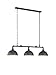 Produktbild Fischer & Honsel Pendelleuchte Leitung, 3-flammig, Hängelampe 3xE27-Fassung max. 60 Watt, Pendellampe mit Metall-Lampenschirm in Sandschwarz matt & Gold, 113 x 25cm