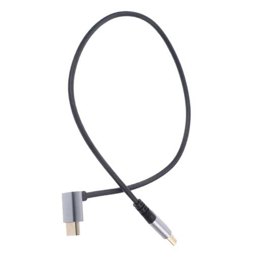 SEWACC 0.5m Male to Male Video Cable Angled Connector for Computer Projector High-Speed Slim Design for Tight Spaces Connection