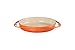 Le Creuset, Plat à Tarte Tatin en Fonte Émaillée, Ovale, Ø 28 cm, Compatible avec Toutes Sources de Chaleur (Induction Incluse), 3.33 kg, Volcanique