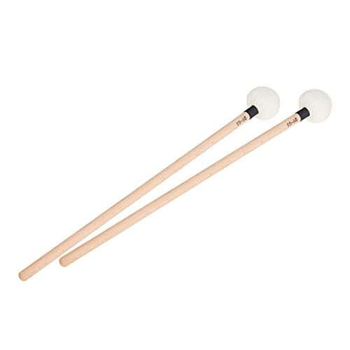 2 baquetas para batería con mango de madera y punta de fieltro, para práctica y percusión miniatura 5