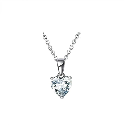 Collier en argent 925 femme pendentif cœur en zircone verte chaîne maille 45 cm