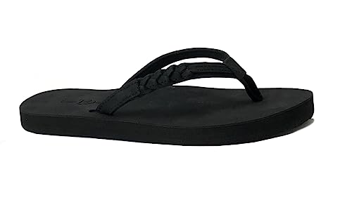 REDVOLUTION Girls Classic Braided Accented Beach Sandals Casual Flip Flop Surfer Girl2