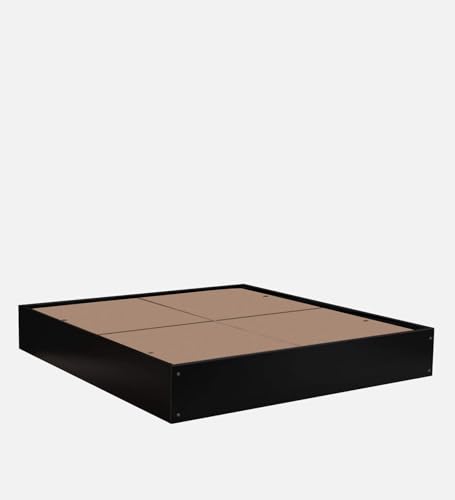 Image of Mintwud Pepperfry Engineered Wood King Size Bed with Box Storage | Wooden Double Bed Cot Palang Furniture with Headboard for Home Bedroom Living Room and Hotel (Dark Wenge Finish)