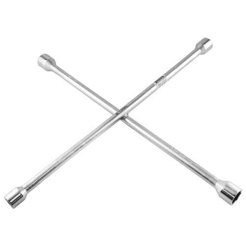 K Tool International 71980 4-Way Metric Lug Nut Wrench for Garages, Repair Shops and DIY, Cross Design, Drop Forged, Heat-Treated, Chrome Plated, Rust/Corrosion Resistant, Sizes 17, 19, 21, 23mm - Image 3