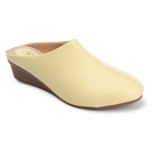 Image of Mules for Women, Open Back Wedge Heel Slip on Formal Shoes & Sandals Girls