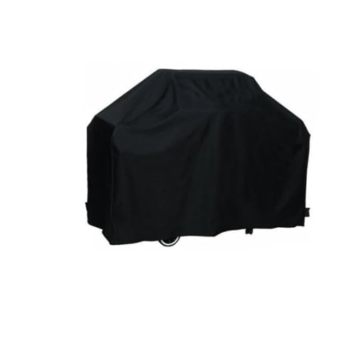 COOLHIYA Heavy-Duty BBQ Grill Cover - Waterproof Polyester Protector for Cart-Type Grills Up to 57 Inches Wide - Outdoor Barbecue Cover for Patio, Backyard, Tailgating - Black, Medium