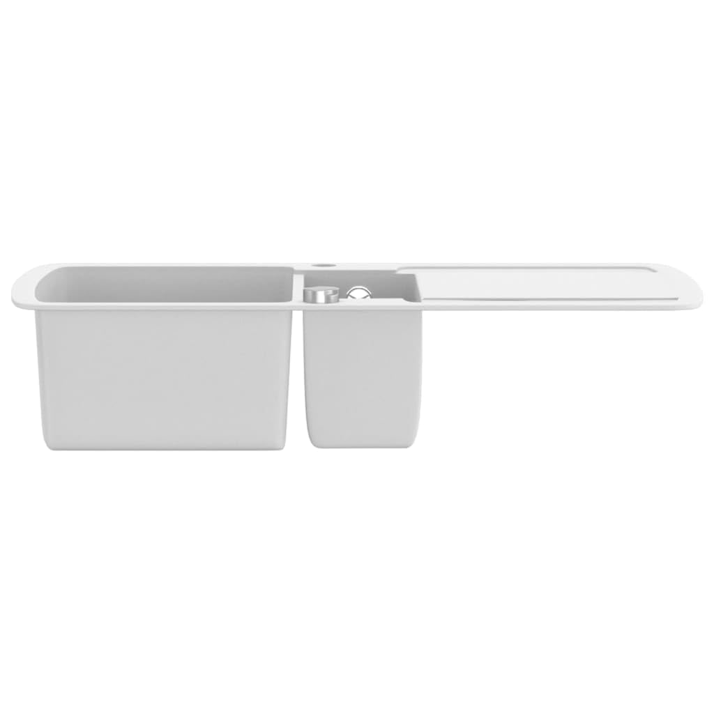 Évier de Cuisine Granit Double lavabo Blanc,Quincaillerie,Plomberie,Équipements sanitaires,Éviers & lavabos,Éviers & Plonges,29.75 kg-144855