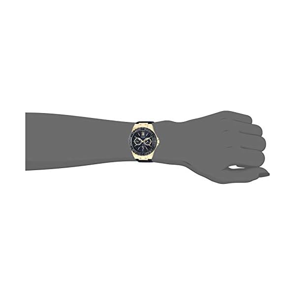 GUESS Gold-Tone Stainless Steel + Black Stain Resistant Watch with Day + Date Functions. Color: Black (Model: U1053L7) - Image 3