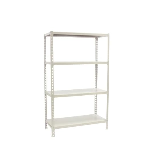 Simonrack Estanteria Metalica, 4 Baldas Ajustables, 180 kg de Punto Flexión, 1500x1000x500 mm, Estantería Almacenaje, Sin Tornillos, Blanco - Simonclick
