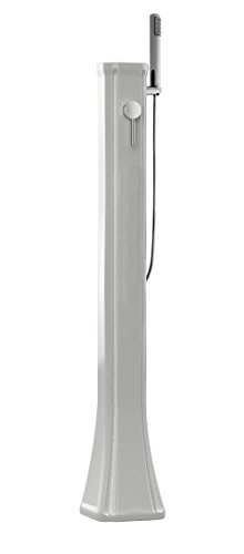 A Calefacción De Ducha Solar Arkema Happy Go Hg 140-9003 Blanco Solar Hd Ducha Polietileno, Resistente A Los Rayos Uv Y Cal, Salsedine Ideal Para Espacios Marinos Muy Ventosi Capacidad 19 L