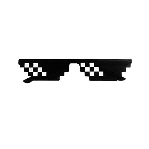 ZHENGFEIThug Life Glasses 8 Bit Pixel Deal With IT UV400 Polarized Sunglasses Unisex Mens Womens Fashion Eyewear Eye Glasses - Pack of 1