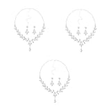 FRCOLOR Conjunto de Joyería de Pendientes y Collar para Novias Accesorios Elegantes para para Mujeres